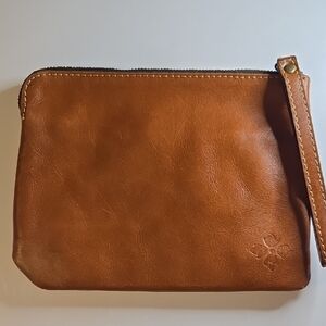 Patricia Nash Tan Leather Wristlet